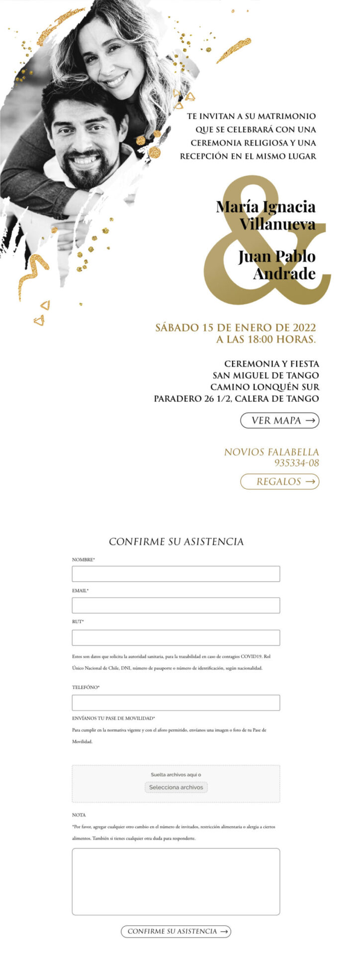 Modelo Ignacia | Invitación digital de bodas para Whatsapp