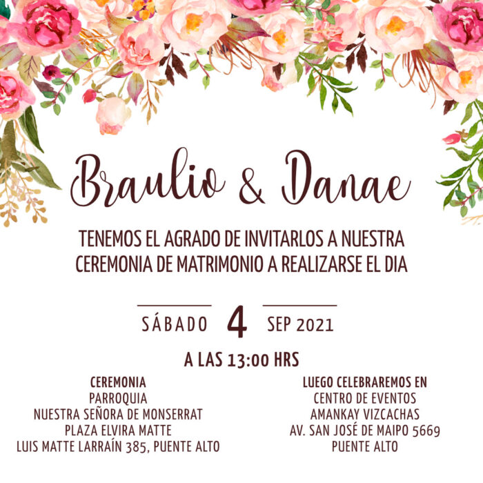 Modelo Dannae | Invitación digital de bodas para Whatsapp